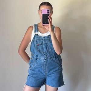 Vintage Northern Crest Blue Denim Short Overalls Shortalls Women’s Small